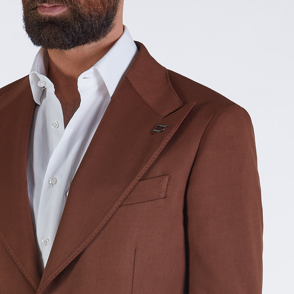 
                  
                    Napoli - Brown wool blend jacket 
                  
                