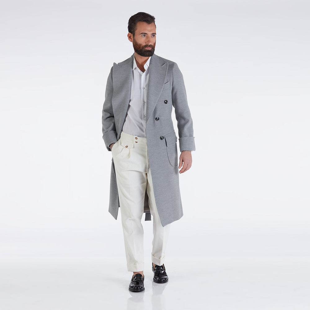 
                  
                    London - Gray wool blend double-breasted coat
                  
                